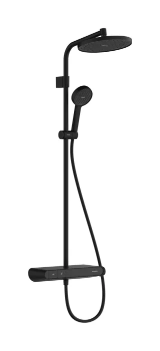 Hansgrohe Showerpipe Activera S 240 1jet EcoSmart+ mit ShowerTabletSelect 360 Mattschwarz,28639670 28639670