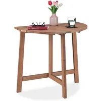 relaxdays Klapptisch Halbrunder Klapptisch aus Holz