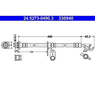 ATE Bremsschlauch vorne Suzuki Splash Swift