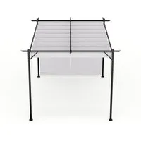 blumfeldt Pavillon Pantheon Robust Pergola 3x4 m wetterbeständig Stahl Rollläden, (Set), Gartenzelt Partyzelt Markisenpavillon mit Polyester für Garten