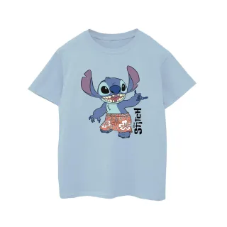 Disney Mädchen Lilo & Stitch Bermuda-Shorts T-Shirt aus Baumwolle (Babyblau)