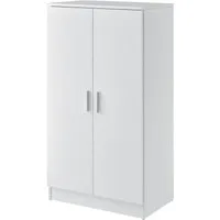 en.casa Schuhschrank »Notribontaa« mit 2 Türen 108x55x35 cm 14 Paar Schuhe Weiß