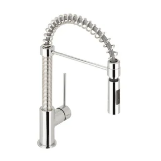 Herzbach Design new Spültisch-Einhebelmischer 10.136080.1.01 chrom, Spiralfederauslauf schwenkbar