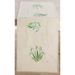 Stickläufer "Schneeglöckchen"