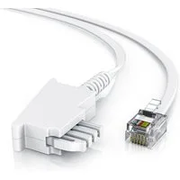 CSL Flachkabel TAEF Telefondose zu Telefon Fax Anrufbeantworter flach 0,5m Telefonkabel, TAE-F, RJ-11 (50 cm), für Router, Fritzbox und Telefondose, für DSL und VDSL Anschluss