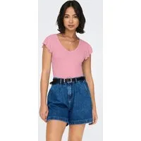ONLY V-Shirt ONLBELIA – V-Ausschnitt für femininen Sommerkomfort Viskosemischung, regular fit, Rundhals