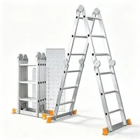 GLIESE POWER Vielzweckleiter Multifunktionsleiter 6-in-1 Alu – 150 kg, 7 Positionen, rutschfest (1-St., Klappleiter), klappbar, Vielzweckleiter
