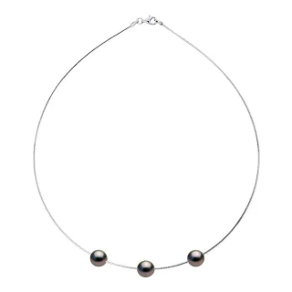 DIADEMA - Halskette - Omega - Silber und 3 echte Tahiti-Perlen