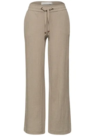 Street One - Culotte Hose im Loose Fit mit weitem Bein beige - Gr. - 30