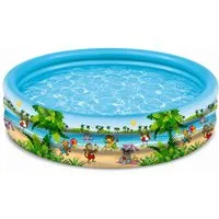 Happy People Planschbecken Summer Friends 150 x 25 cm, Aufblasbar, 3-Ring-Pool