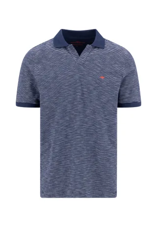 FYNCH-HATTON - Polo, slub stripe marine - Gr. - L