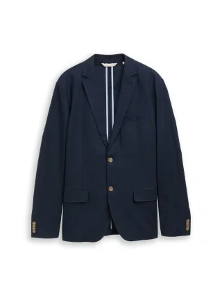 Tom Tailor - Sakko mit Leinenanteil sky captain blue - Gr. - 52