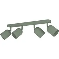 EGLO LED Deckenstrahler Eglo Leuchten 4er Spot Tilston grün 58 x 21 cm, Ohne Leuchtmittel, Nicht dimmbar ohne Bewegungsmelder
