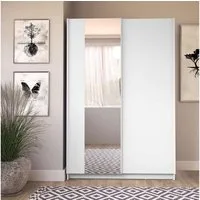 Home affaire Kleiderschrank Hildreth, Wäscheschrank, Schwebetüren, Versand nur 4,95€! mit Spiegel, Metallkleiderstangen, FSC®-zertifiziert, in 3 Breiten