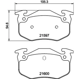 Hella Bremsbel?ge hinten Renault 19 Clio