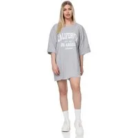 Worldclassca T-Shirt Worldclassca Oversized Print CALIFORNIA T-Shirt lang Sommer Oberteil Baumwolle