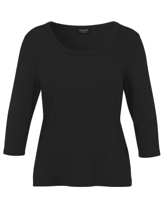 VIA APPIA DUE - T-Shirt Rundhals 3/4 Arm schwarz - Gr. - 44