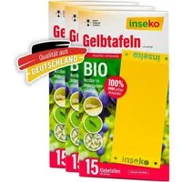 Inseko Klebefalle 45 x inseko Gelbtafeln I große Gelbsticker gegen Trauermücken UVM., 100% umweltfreundlich & giftfrei