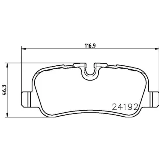 Hella Bremsbel?ge hinten Land Rover Discovery Range 8DB355011-981