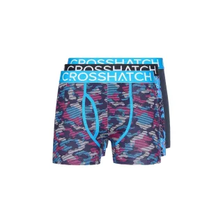 Crosshatch - "Linamo MVE" Boxershorts Offene Fliege für Herren (3er-Pack) (Blau)