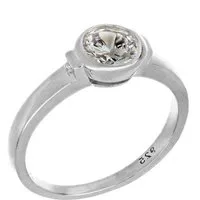 Firetti Fingerring Schmuck Geschenk Silber 925 Silberring Basic Bezzel, mit Zirkonia (synth)