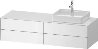 Duravit White Tulip Konsolenwaschtischunterbau wandhängend Weiß Hochglanz 1300x550x408 mm - WT4867R8 WT4867R85850000