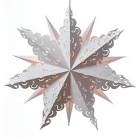 MARELIDA LED Stern Papierstern Crystal Weihnachtsstern Faltstern Leuchtstern 62cm