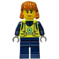 LEGO® LEGO Minifigur Police - City Officer Female, Neon Yellow (cty1990) Spielbausteine