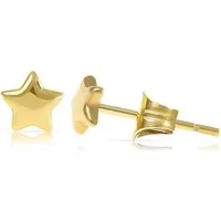 Made by Nami Paar Ohrstecker Damen Stern Mond Edelstahl goldfarben hypoallergen wasserfest, mit Stern - minimalistisches Design – wasserfest