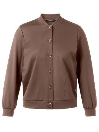 Frapp - Jacke Stehkragen 1/1 Arm Knöpfe nougat - Gr. - 46