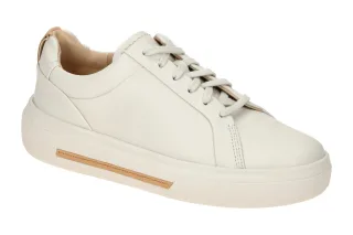 Clarks 26176308 4 Hollyhock Walk - Damen Halbschuhe Sneaker Wei? Echtleder be...