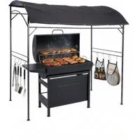 relaxdays Grillpavillon Grill Pavillon aus Metall, mit 0 Seitenteilen, B