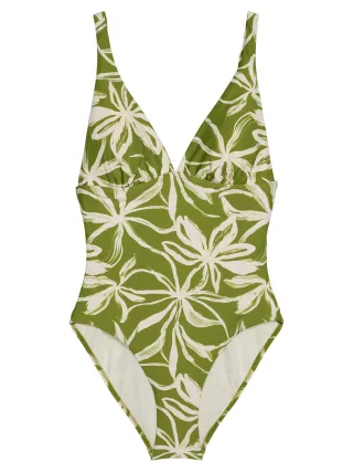 Marc O'Polo Damen Badeanzug Abstract FlowerSchwimmanzug, Einteiler, Bademode
