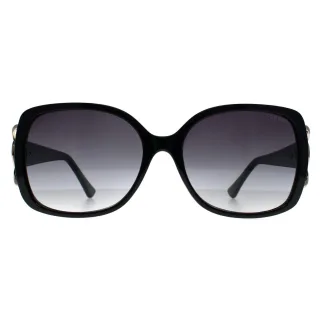 Guess GF6065 01B glÃ¤nzende schwarz-graue Sonnenbrille mit Farbverlauf