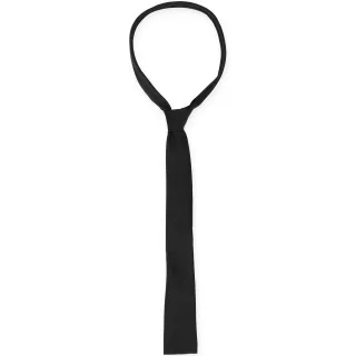 Halsüberkopf Accessoires - Krawatte Satin schwarz - Gr. - OS