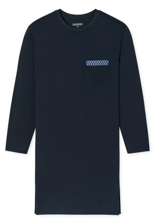 SCHIESSER - Nachthemd lang blau - Gr. - 64
