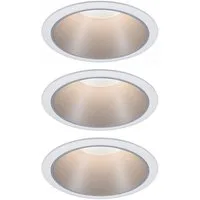 Paulmann LED Einbauleuchte Cole, Dimmfunktion, LED wechselbar, Warmweiß, Deckenspots, 3er Set