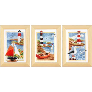 Stickbilder "Leuchttürme", 8 x 12 cm, 3er-Set