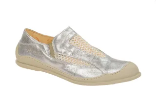 Eject 18176.001 CIBER Damen Slipper Grau Silber Wei? Blockabsatz