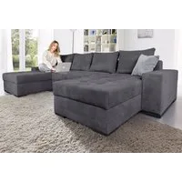 COLLECTION AB Wohnlandschaft Josy XL U-Form, B: 313 cm in Cord, Cord-Mix, Bettfunktion, Bettkasten & 2 Zierkissen, Federkern