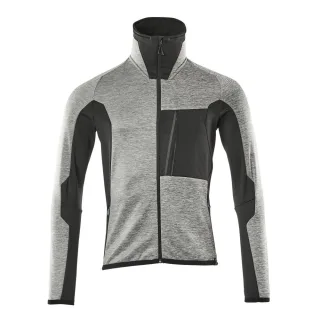 MASCOT Fleecepullover mit Reißverschluss ADVANCED Grau-meliert / Schwarz XS - 17103-316-0809-XS