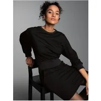 Trigema Jerseykleid TRIGEMA Sweatkleid mit modischem Elastikbund (1-tlg)