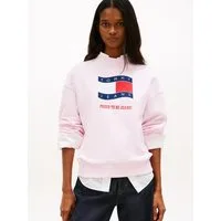 Tommy Jeans Sweatshirt TJW BXY WAVY FLAG CREW EXT Boxy Fit mit Rundhals
