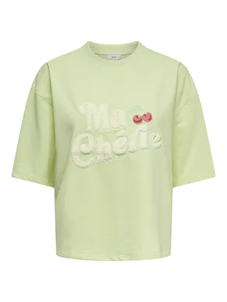JDY - JDYKAJA SS LOOSE O NECK SWEAT JRS DIA Seafoam Green - Gr. - XS