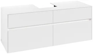 Villeroy & Boch Waschtischunterschrank Collaro C100B0 1400x548x500mm mit Beleuchtung White Matt C100B0MS