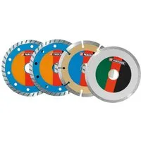Parkside Diamanttrennscheibe Winkelschleiferzubehör Sets Diamant Trennscheiben 125 mm, Ø 125 mm, (Trennscheiben-Set, 4-tlg., 4-teiliges Trennscheiben-Set)