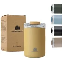 GRØNENBERG Thermobecher Kaffeebecher to go 320ml, 100% Auslaufsicher, Hält mind. 4 h warm, Rutschfest