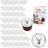 MamboCat Einmachglas 100er Set Sturzglas 230ml Einmachglas + Twist-Off-Deckel TO82 Alois, Glas
