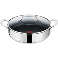 Tefal Servierpfanne Jamie Oliver Servierpfanne mit Deckel 25cm, Edelstahl 18/10, für alle Herdarten, Antihaft Beschichtet