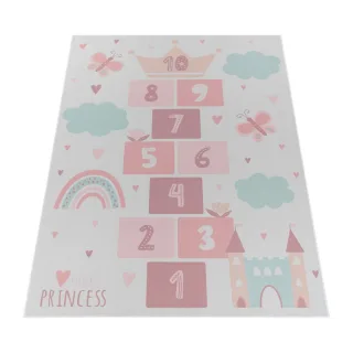 Paco Home Kinderteppich, Creme, Textil, Rechteckig, 160x220 cm, strapazierfähig, für Fußbodenheizung geeignet, Teppiche & Böden, Teppiche, Teppich Kinderzimmer